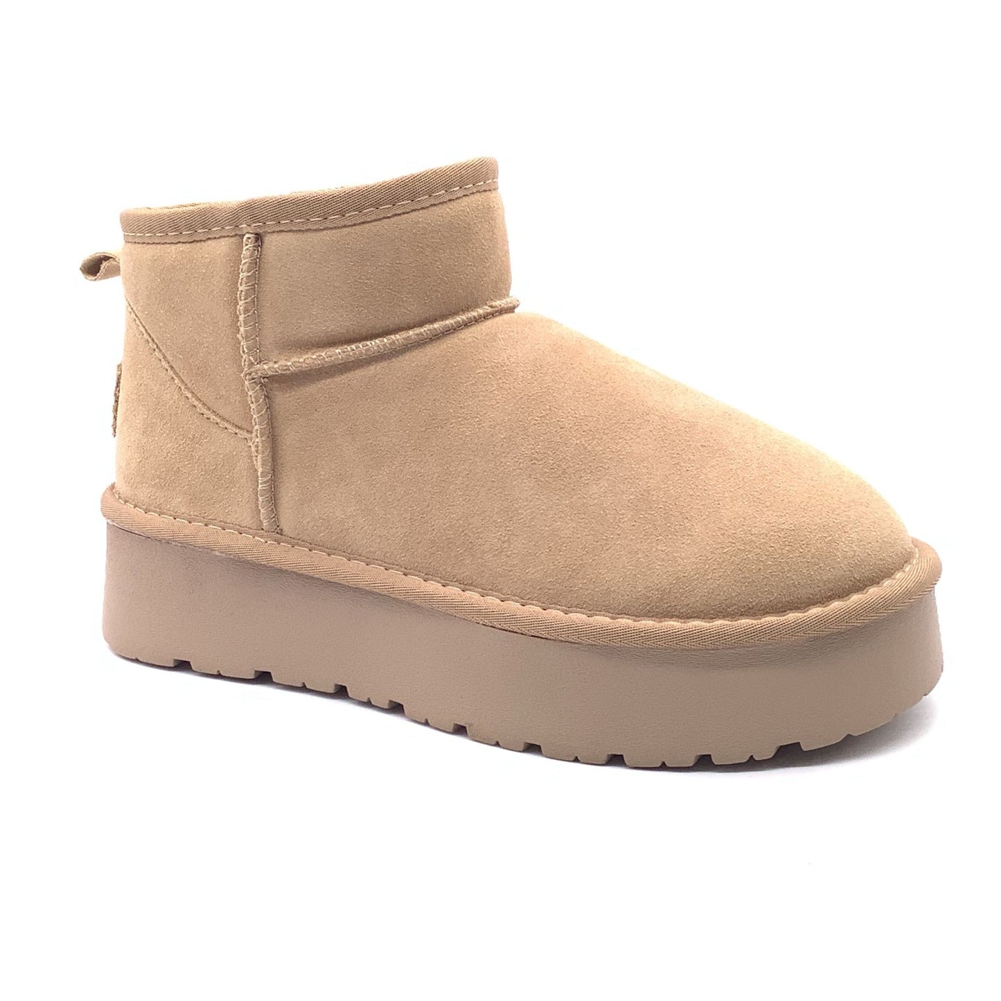 Stivaletti mini in camoscio platform