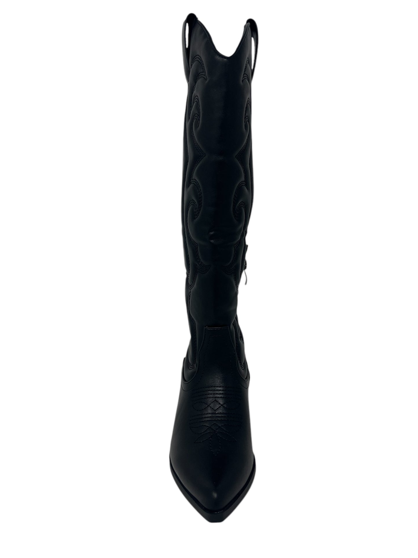 Texano nero con ricamo -28581NE