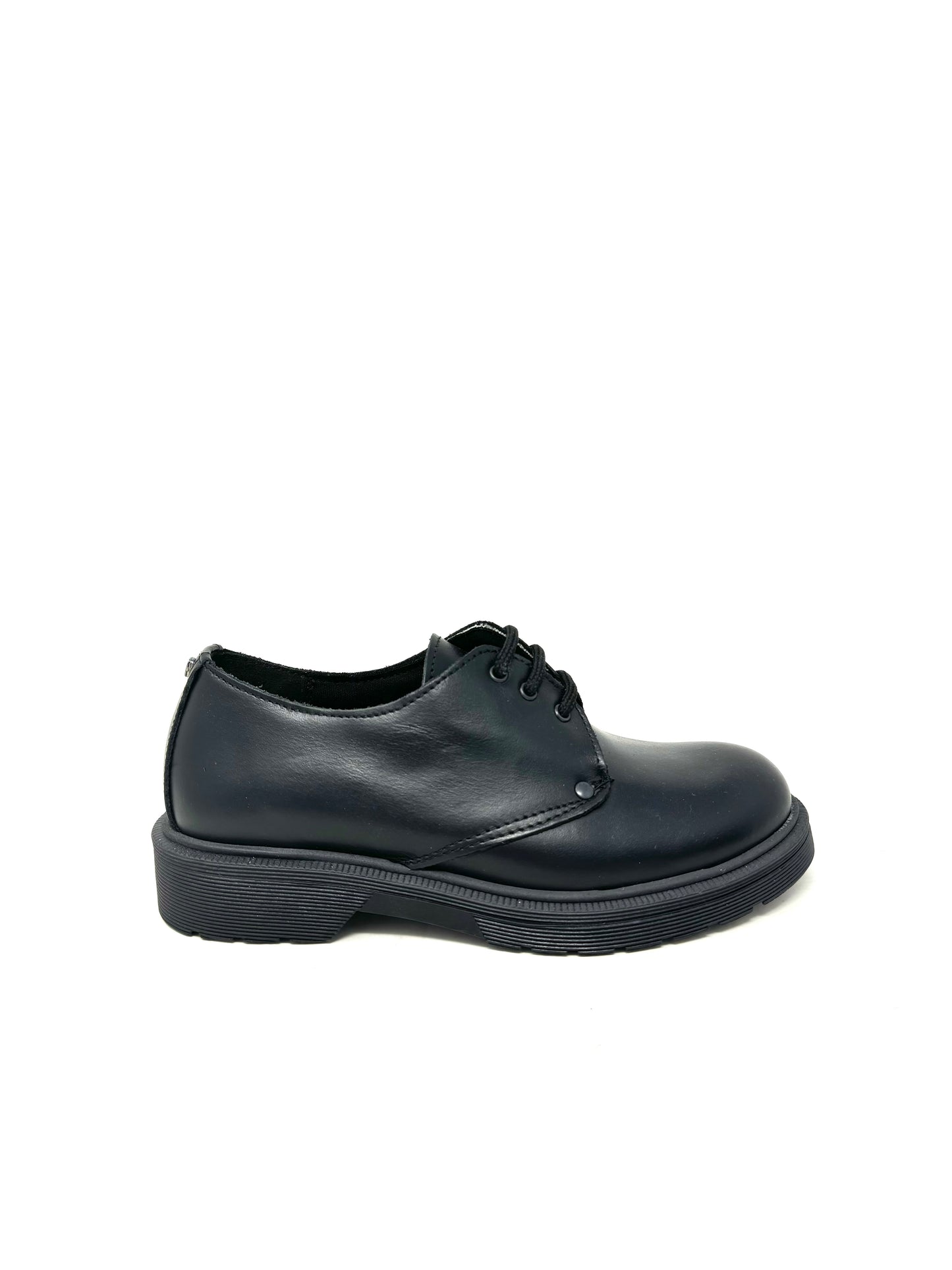Derby fondo gomma pelle nero - 508NE