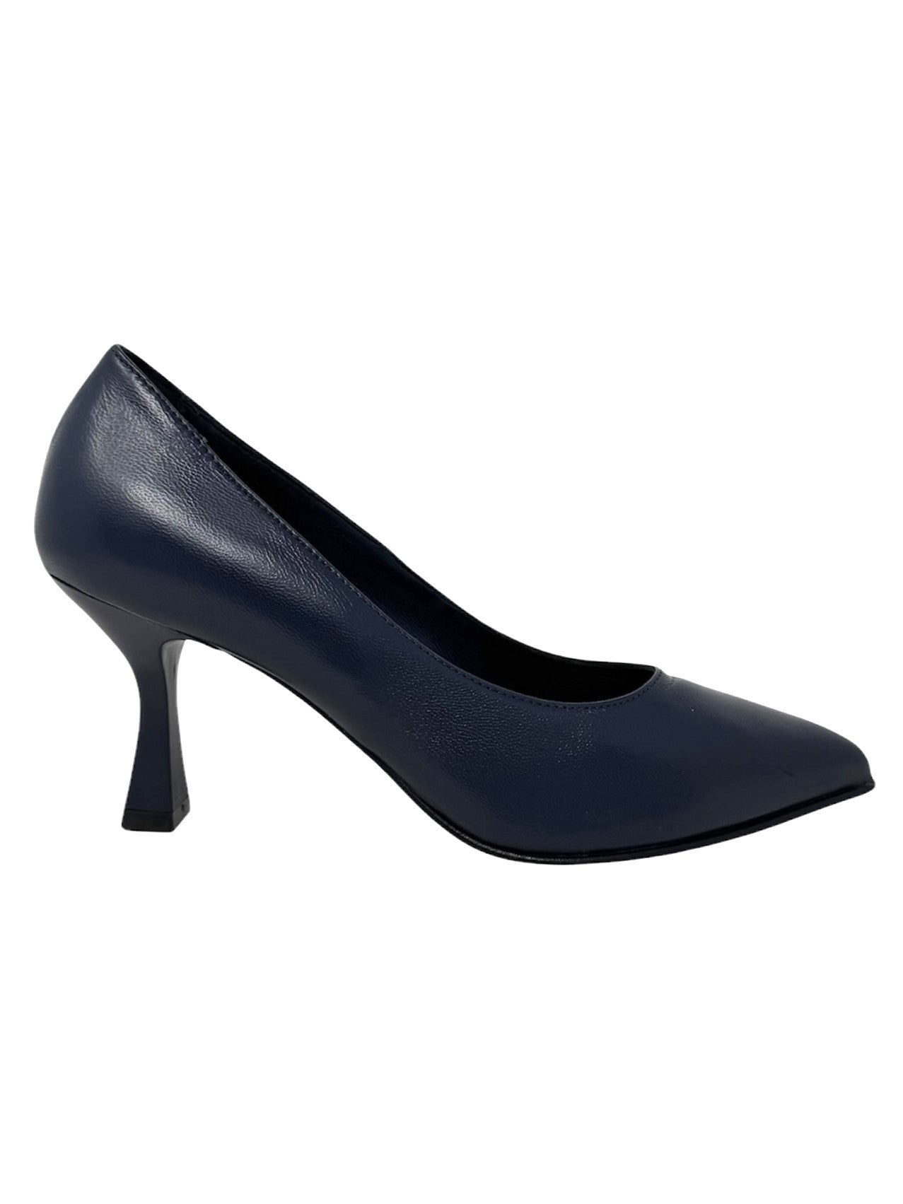 Decolletè blu in nappa tacco 7cm -ESTA70