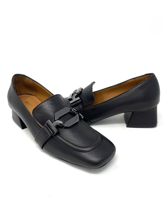 Mocassino con tacco nero- K59029