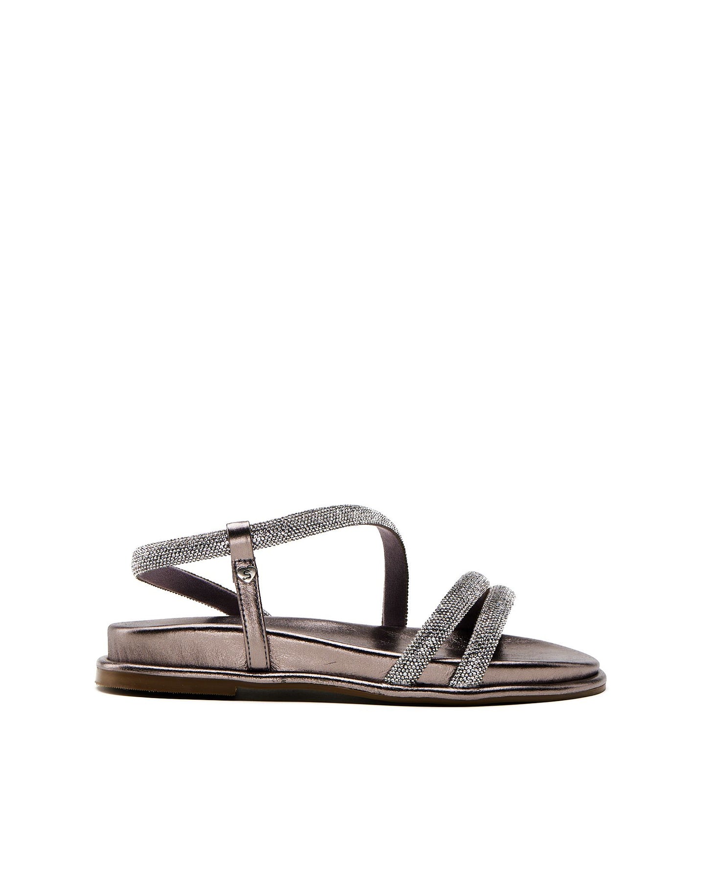 Sandalo basso fasce crystal onix - 2330BON
