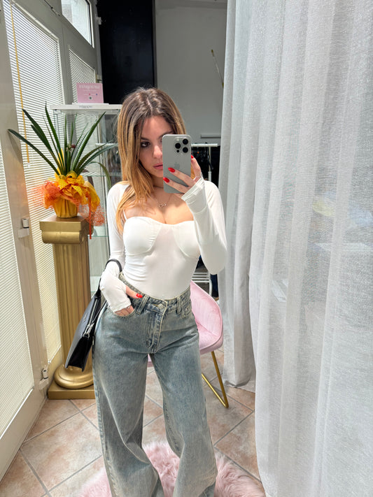 Body modellante con coprispalla