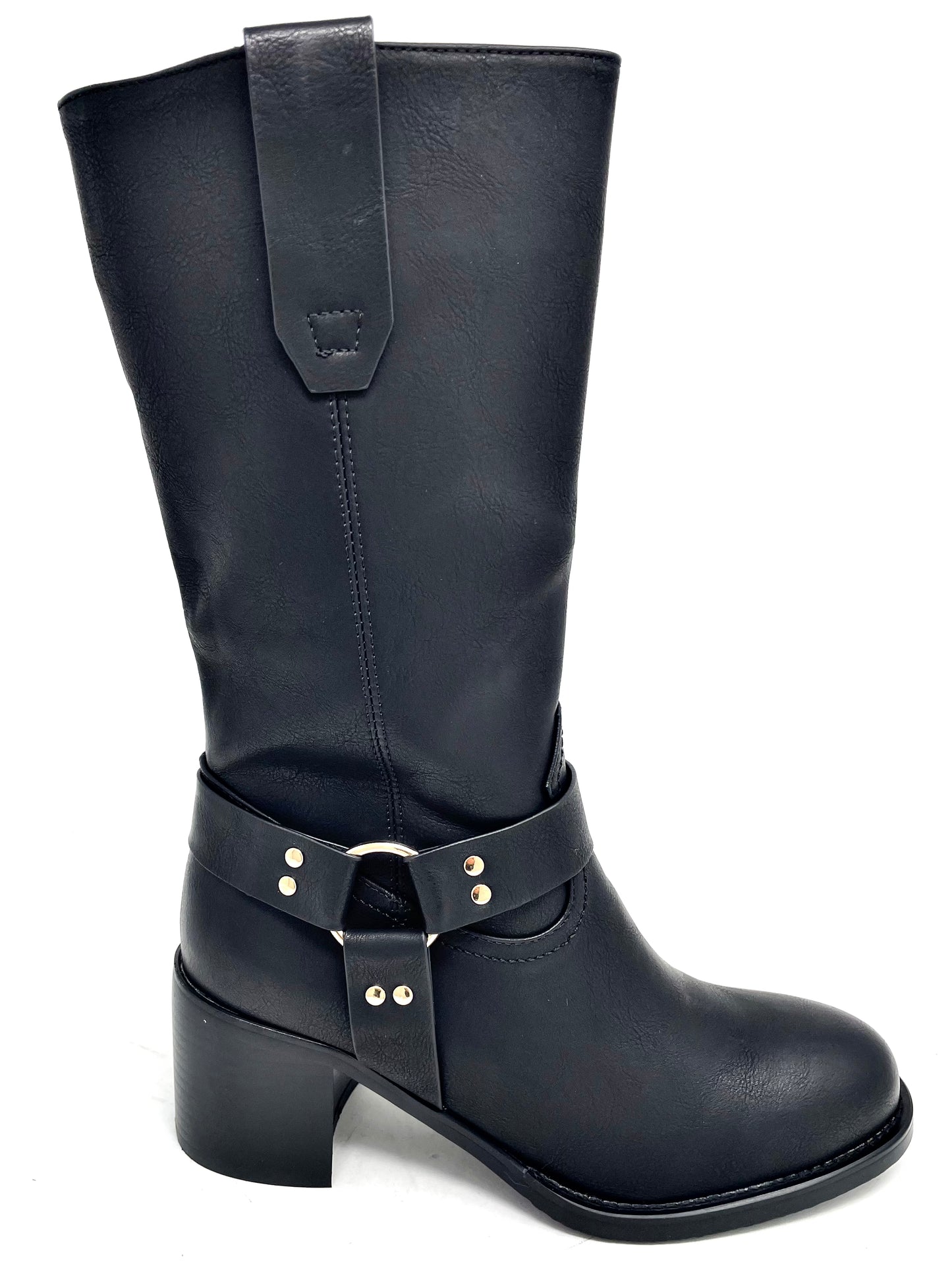 Stivali biker con fibbie metalliche - MI909