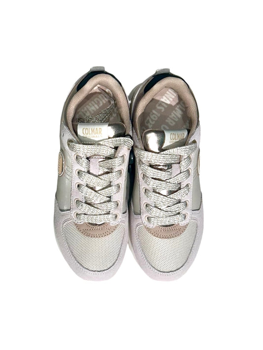 Sneaker beige in pelle scamosciata Colmar -TRAV085
