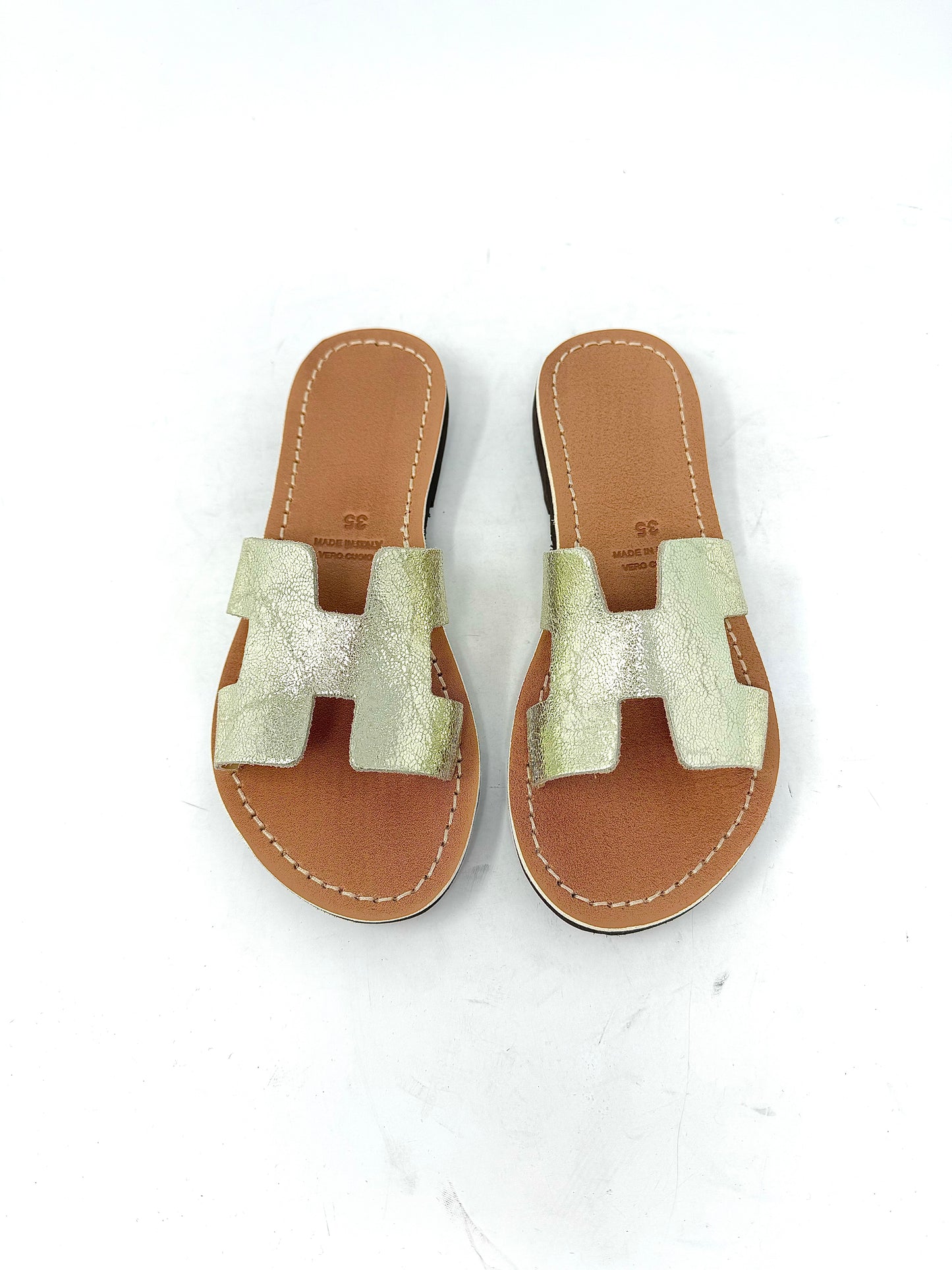 Ciabattina ad h laminato oro -3181PL