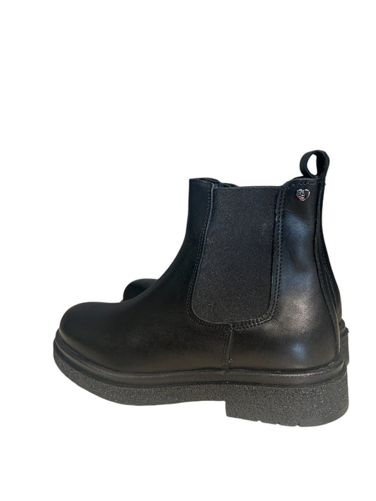 Beatles nero elastici laterali in pelle -3055N