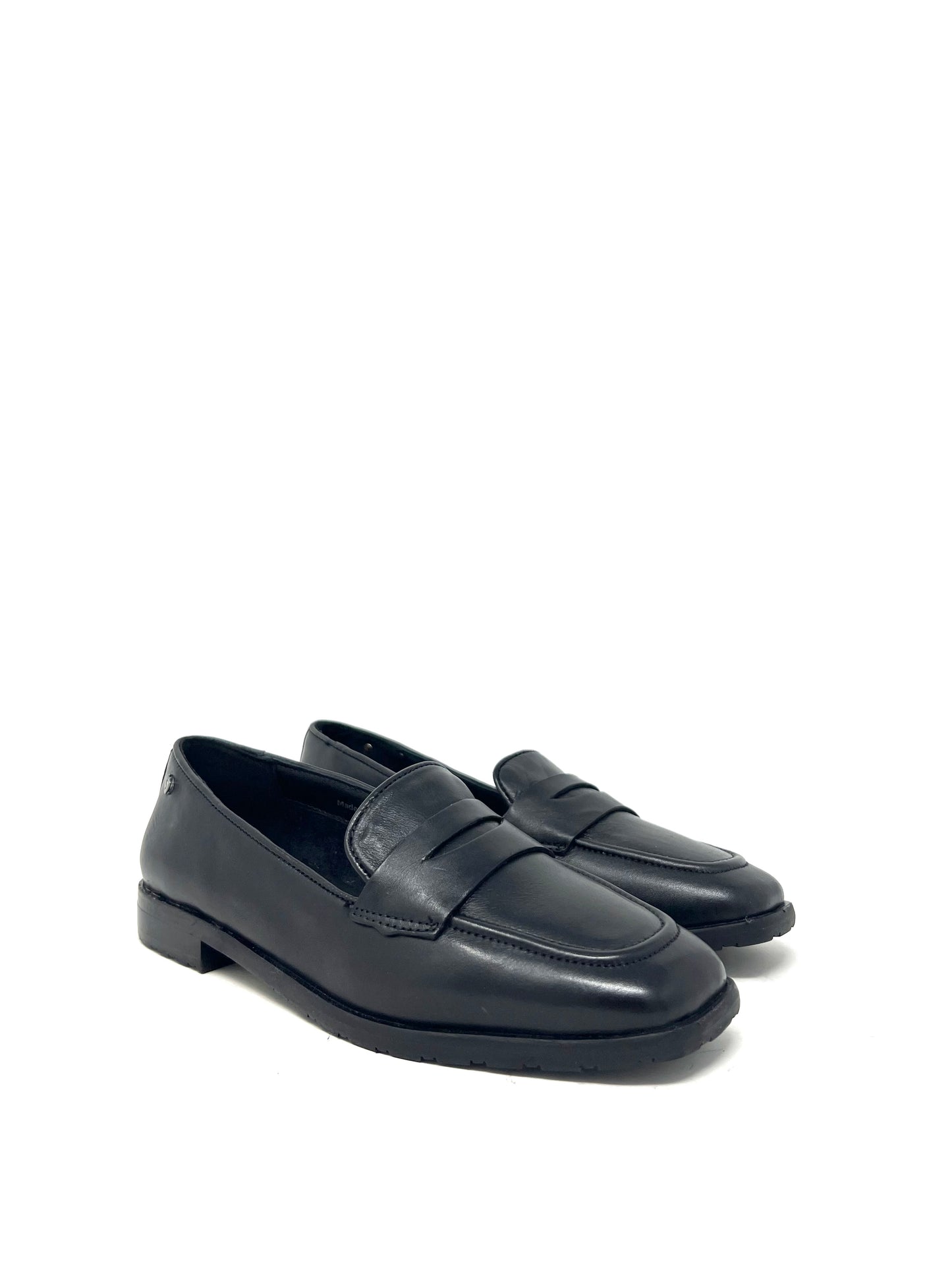 Mocassino basso in pelle nero -BORA40N