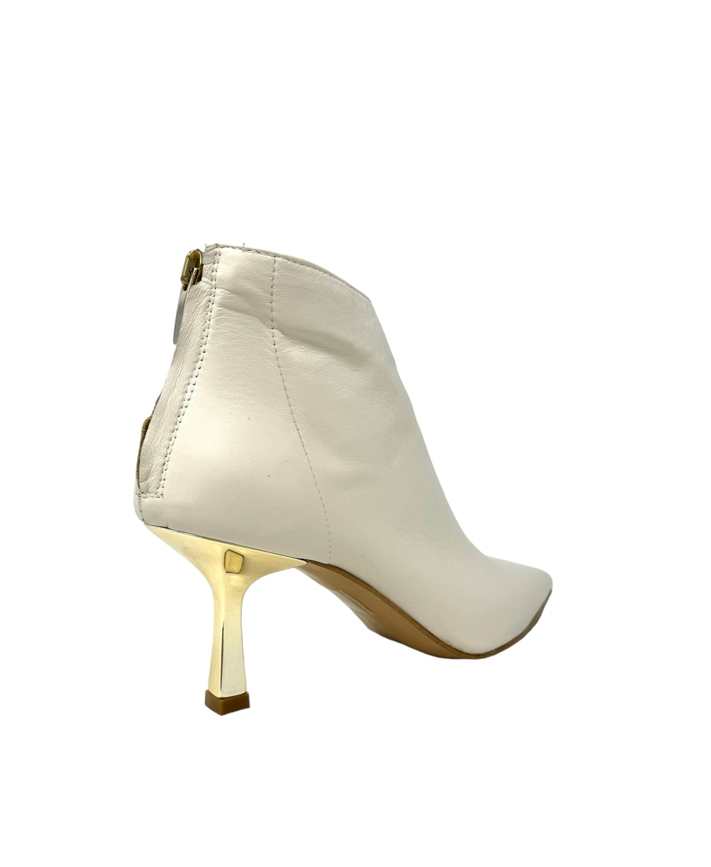 Tronchetto in pelle tacco oro -AT7100O