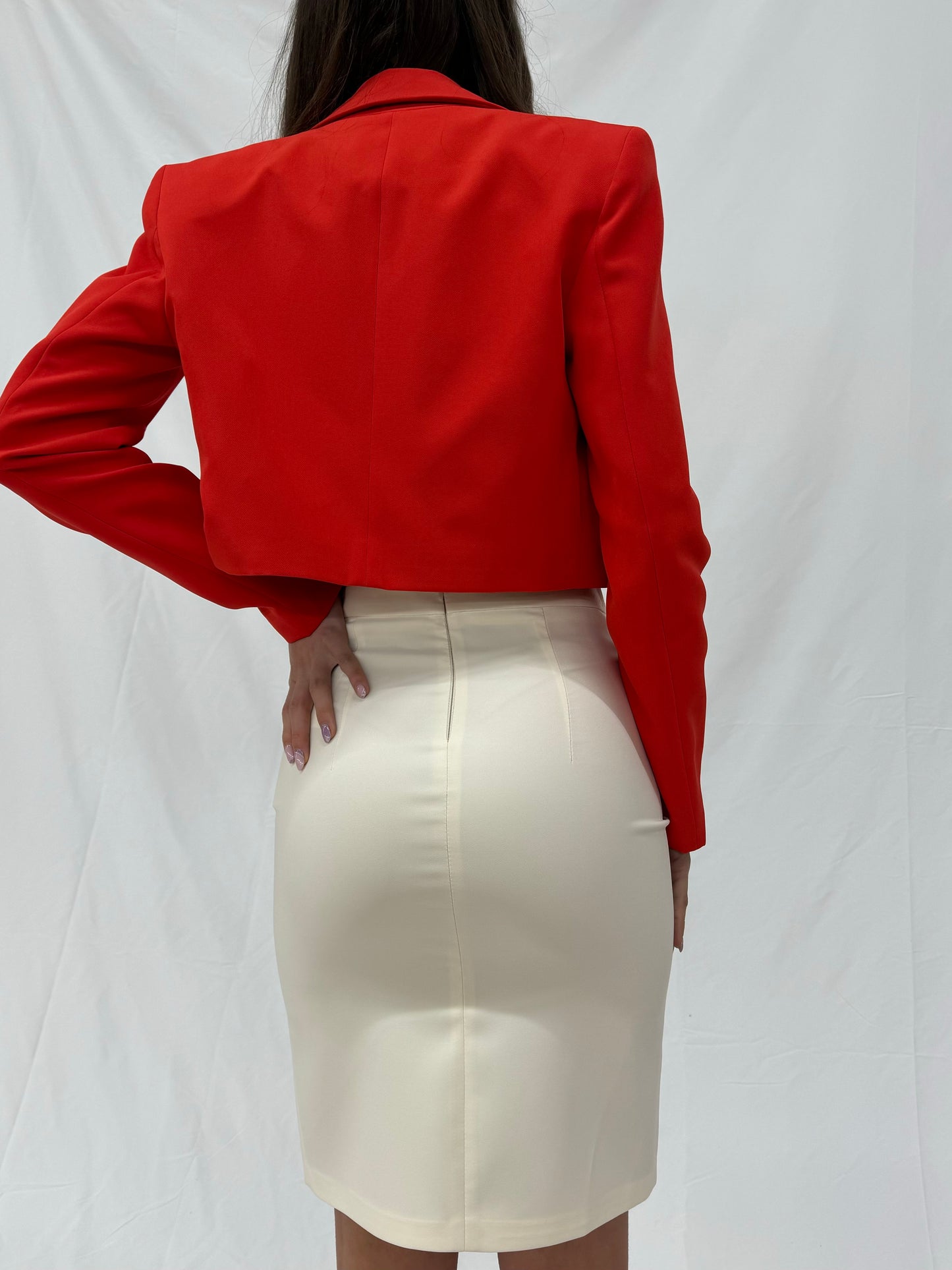 Gonna longuette con morsetto -S38075