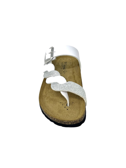 Ciabatta infradito con doppio cinturino regolabile bianco - VG895TS