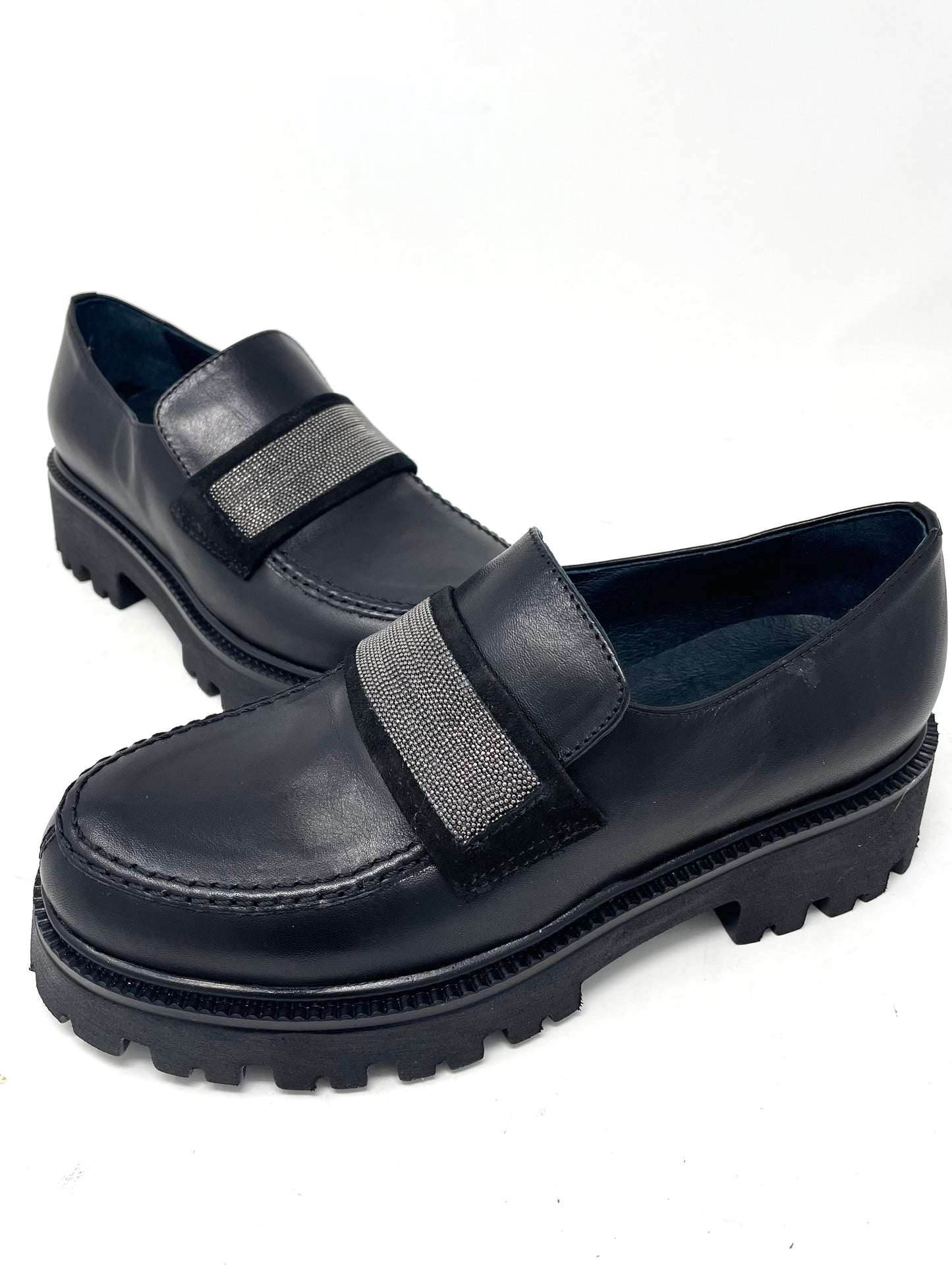 Mocassino in nappa nero accessorio -23260N