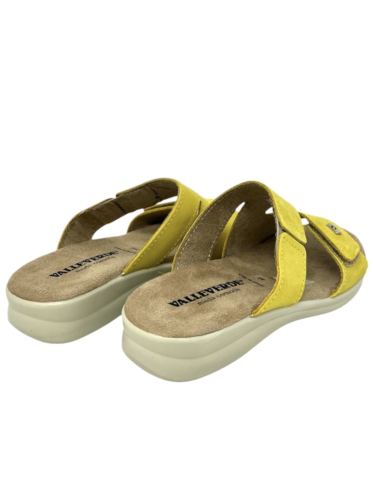 Ciabatta doppio strappo scamosciato color senape - 25329SE