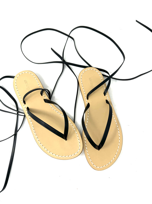 Sandalo infradito alla schiava nero -CS02NE