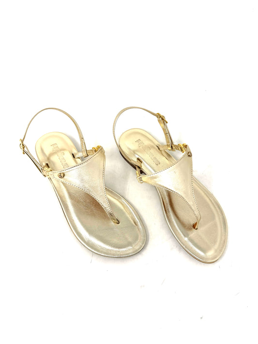 Sandalo dorato in pelle -AC102OR