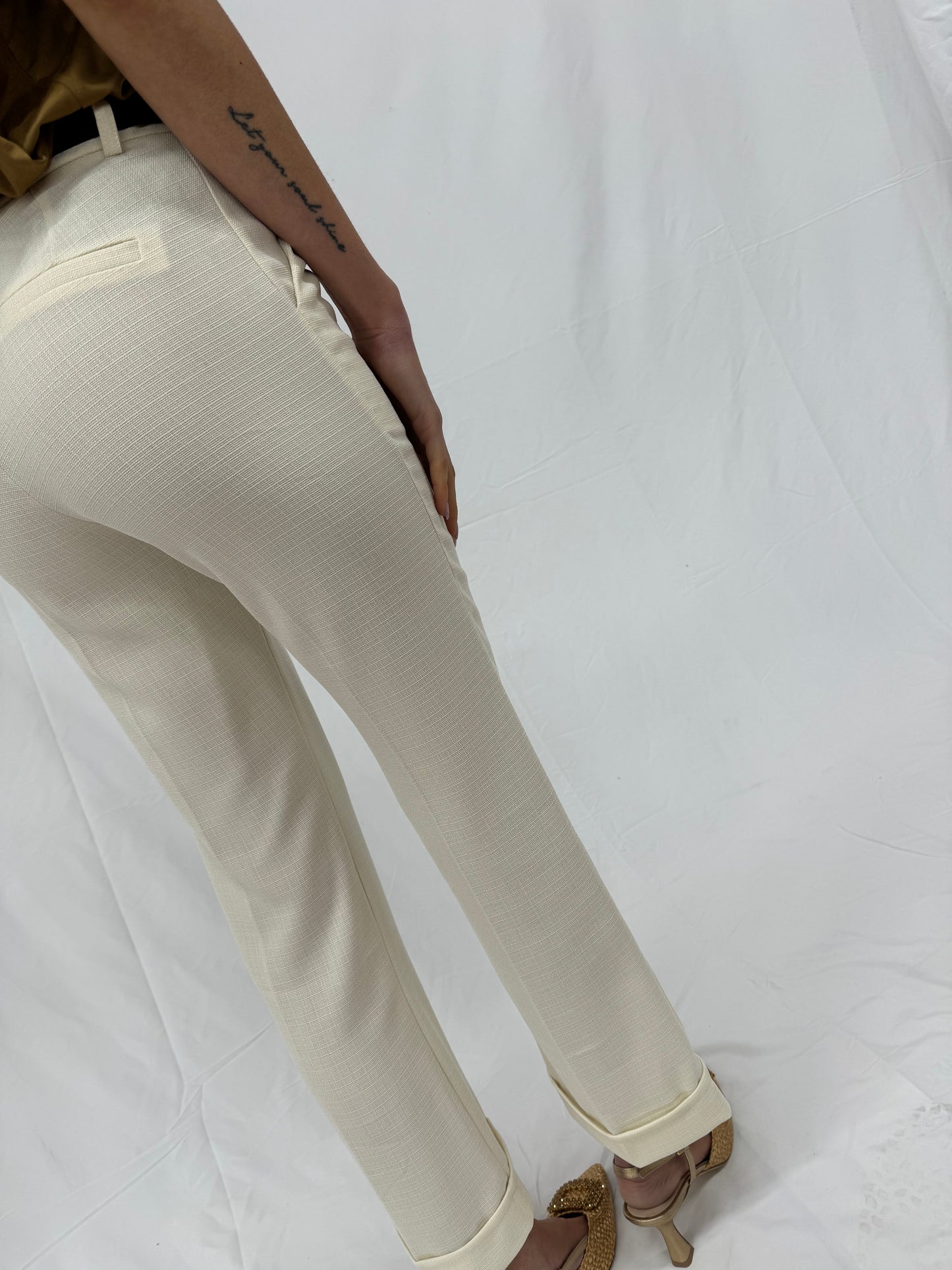 Pantalone effetto lino -P38471