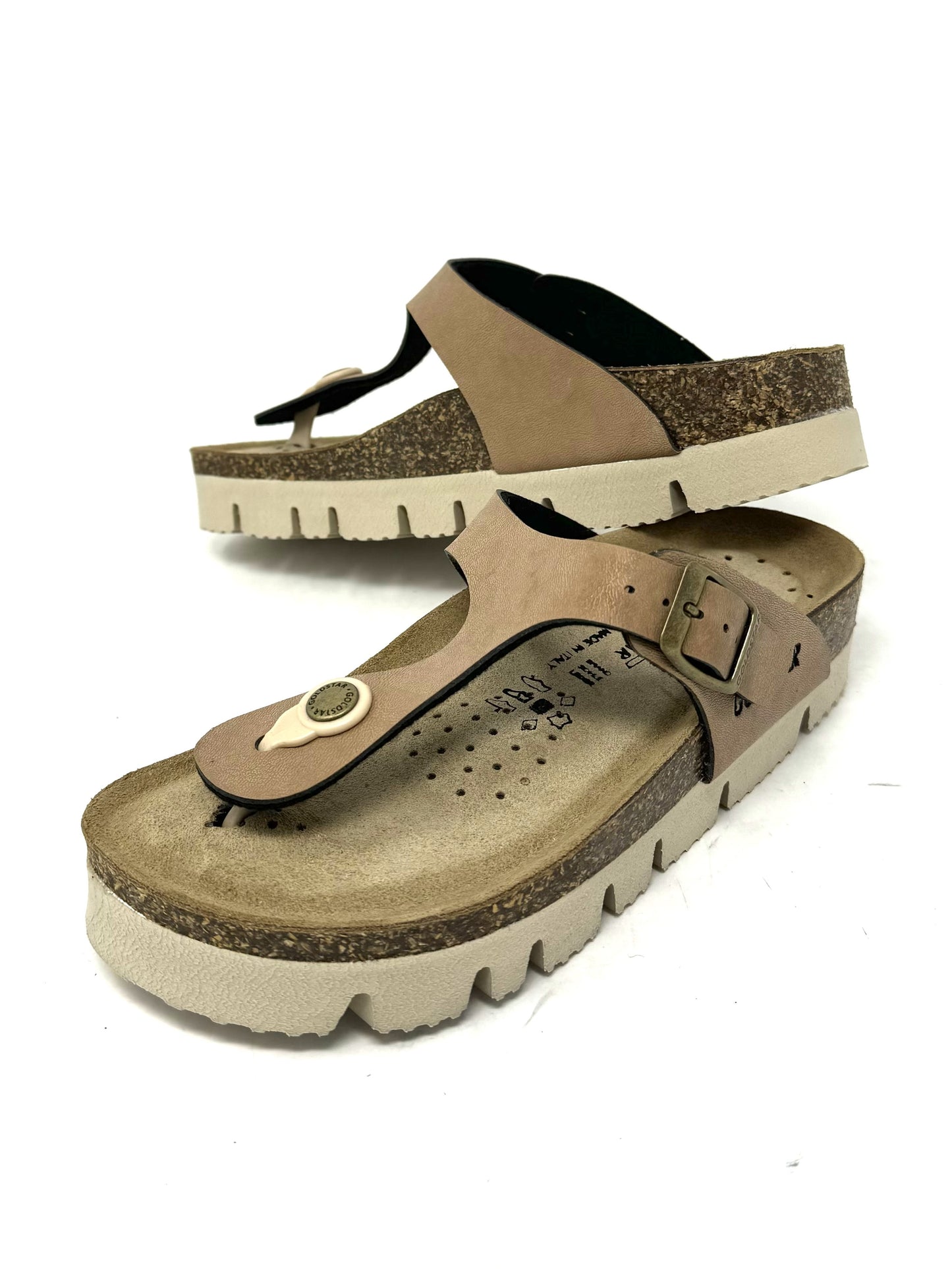 Infradito platform sughero cognac -S6830
