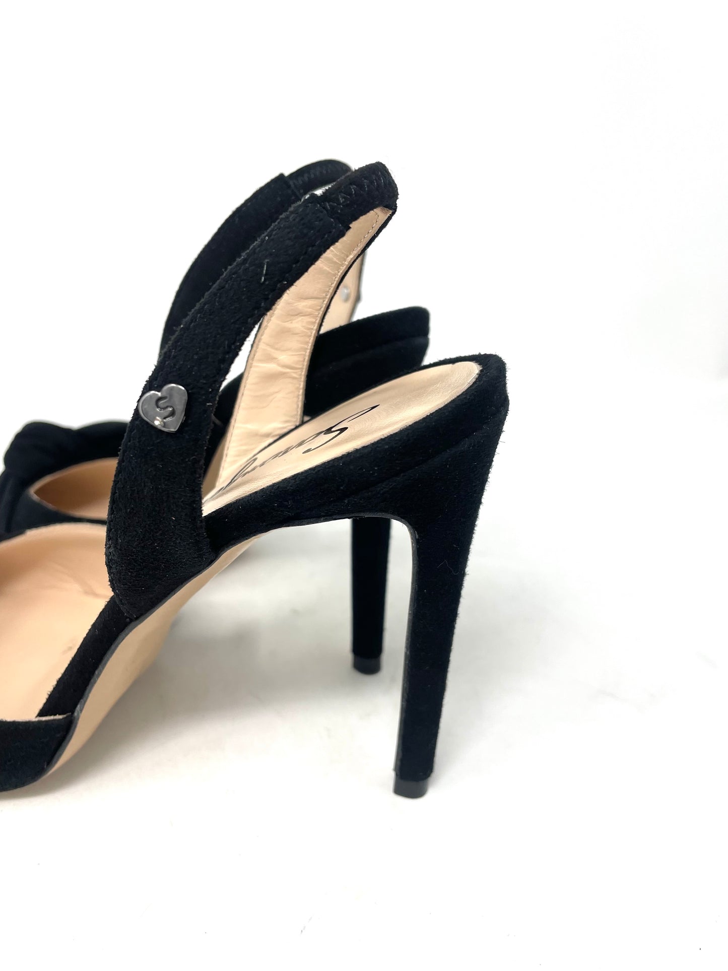 Slingback in camoscio, fiocco frontale, tacco 100mm - 695012E