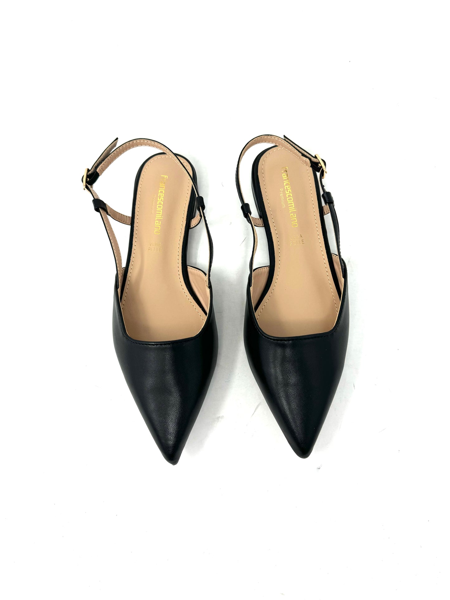 Slingback in pelle Nero -C0410AN