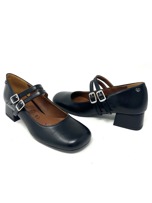 Decolletè punta quadrata doppia fibbia -3902NE