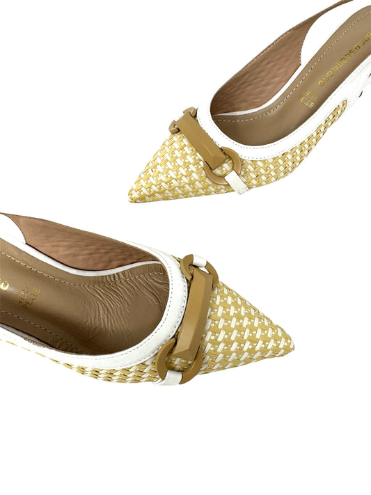 Slingback in raffia accessorio beige -E0606K