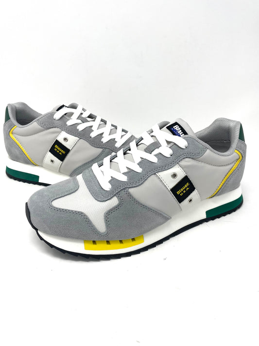 Sneaker Blauer uomo verde/giallo - QUEEMES