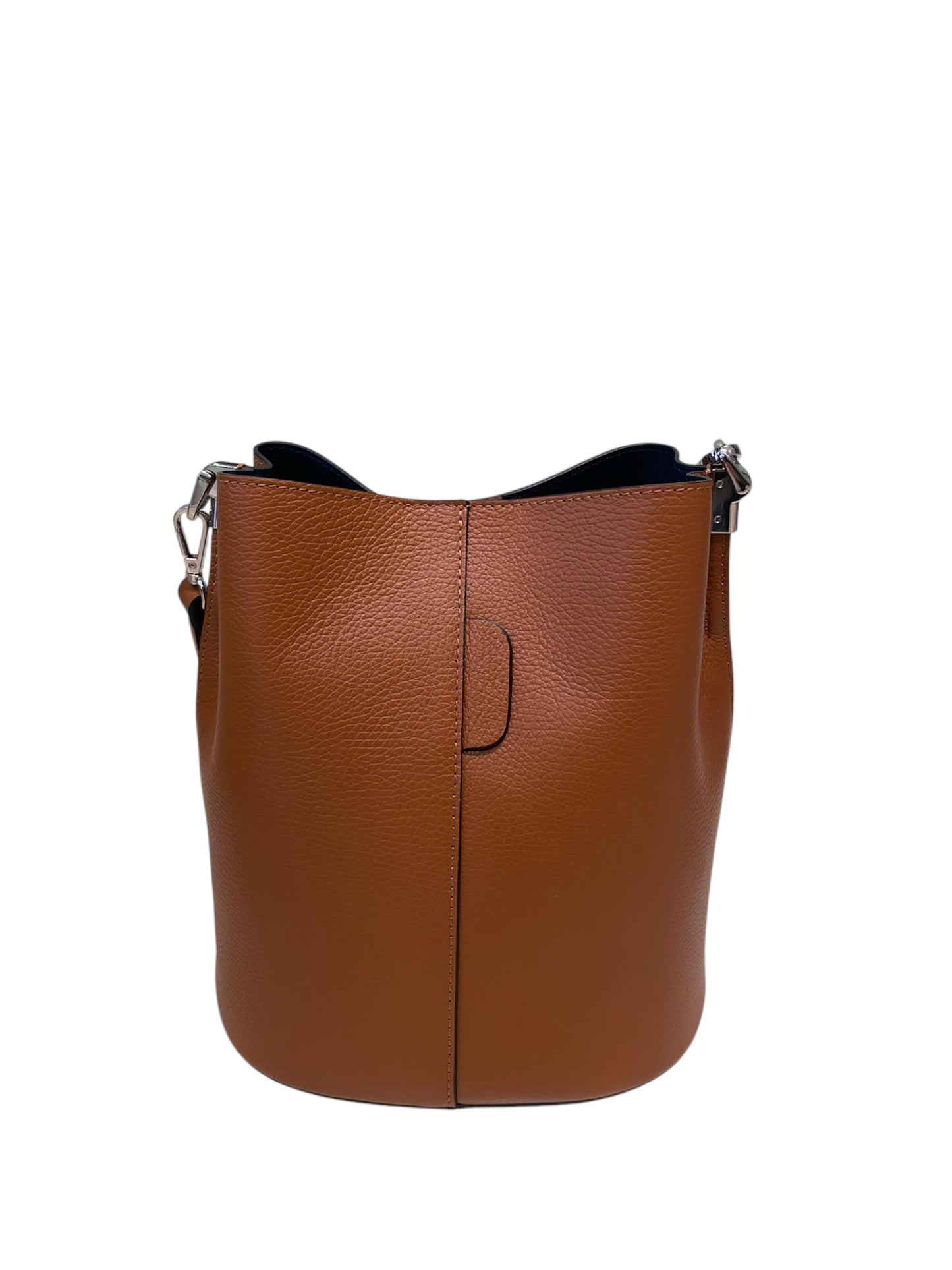 Borsa Secchiello in pelle con tracolla -11255