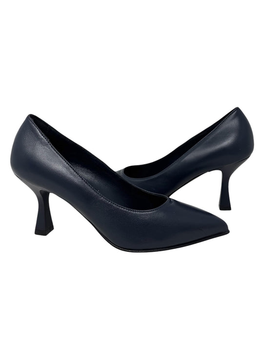 Decolletè blu in nappa tacco 7cm -ESTA70