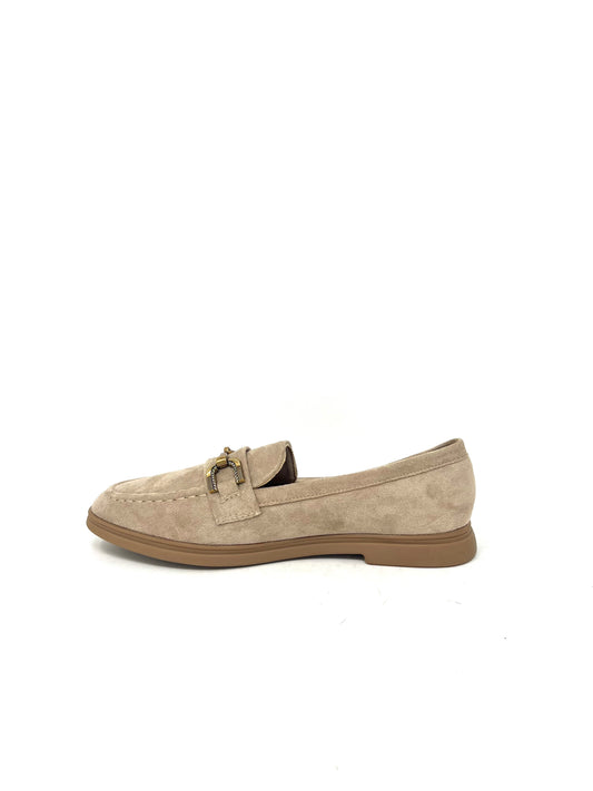 Mocassino basso beige estivo con accessorio -306JHKA