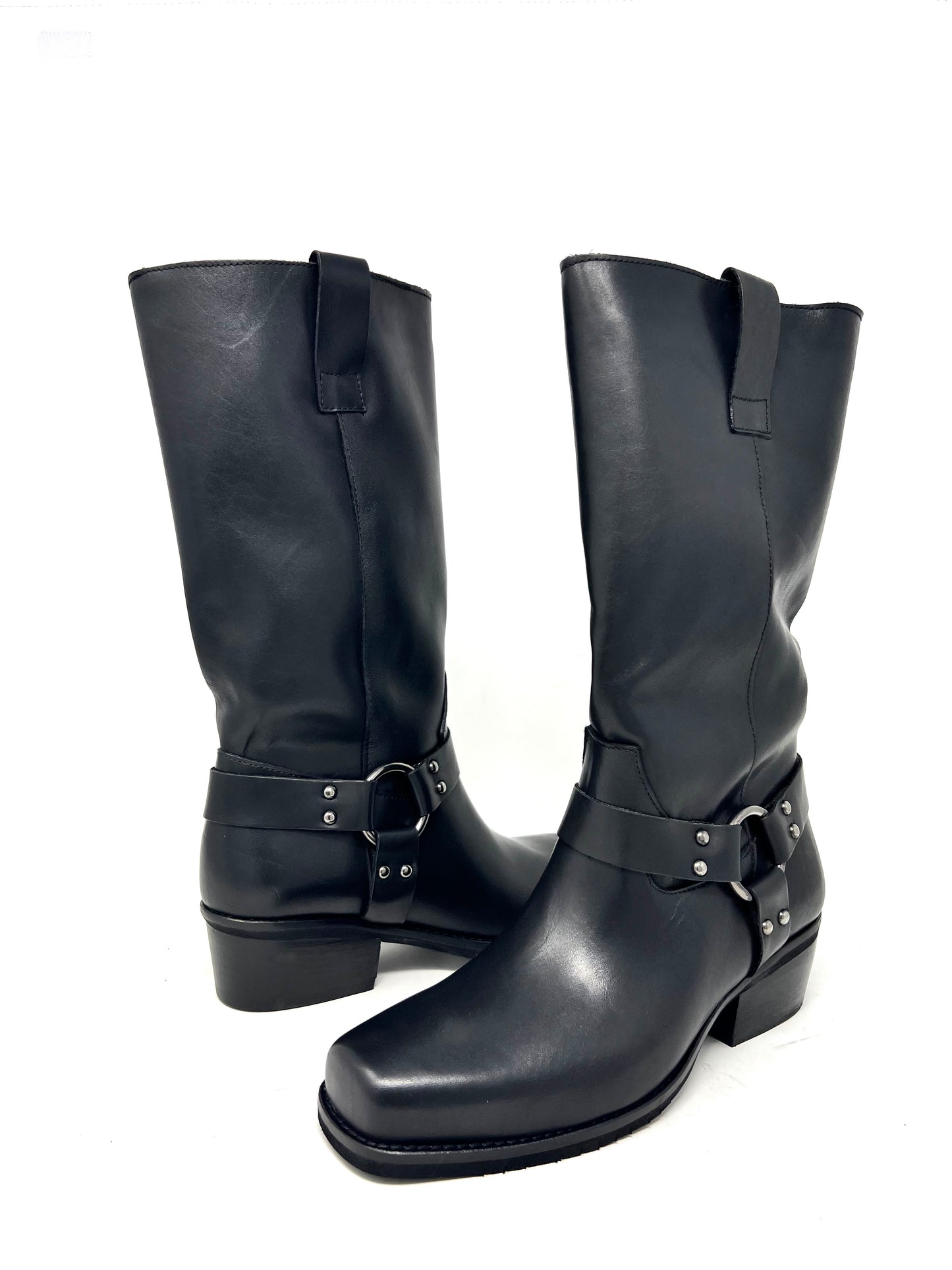 Biker boots pelle nero -800NE