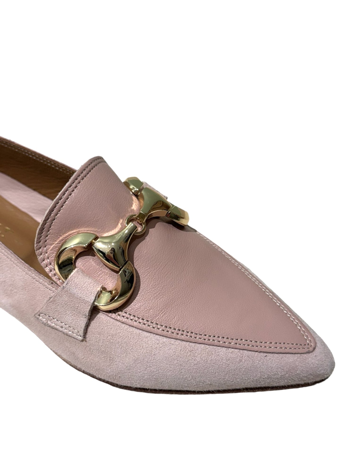 Mocassino in nappa morsetto oro- 90123FN