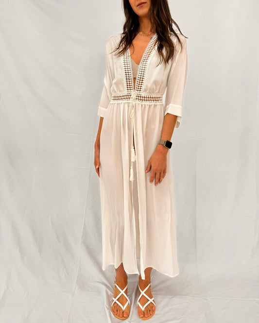 Abito inserti pizzo -A91041