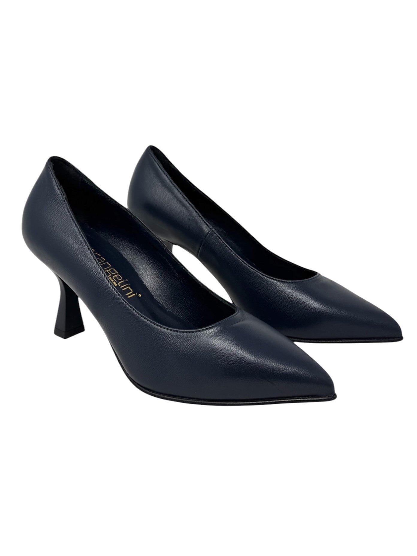 Decolletè blu in nappa tacco 7cm -ESTA70