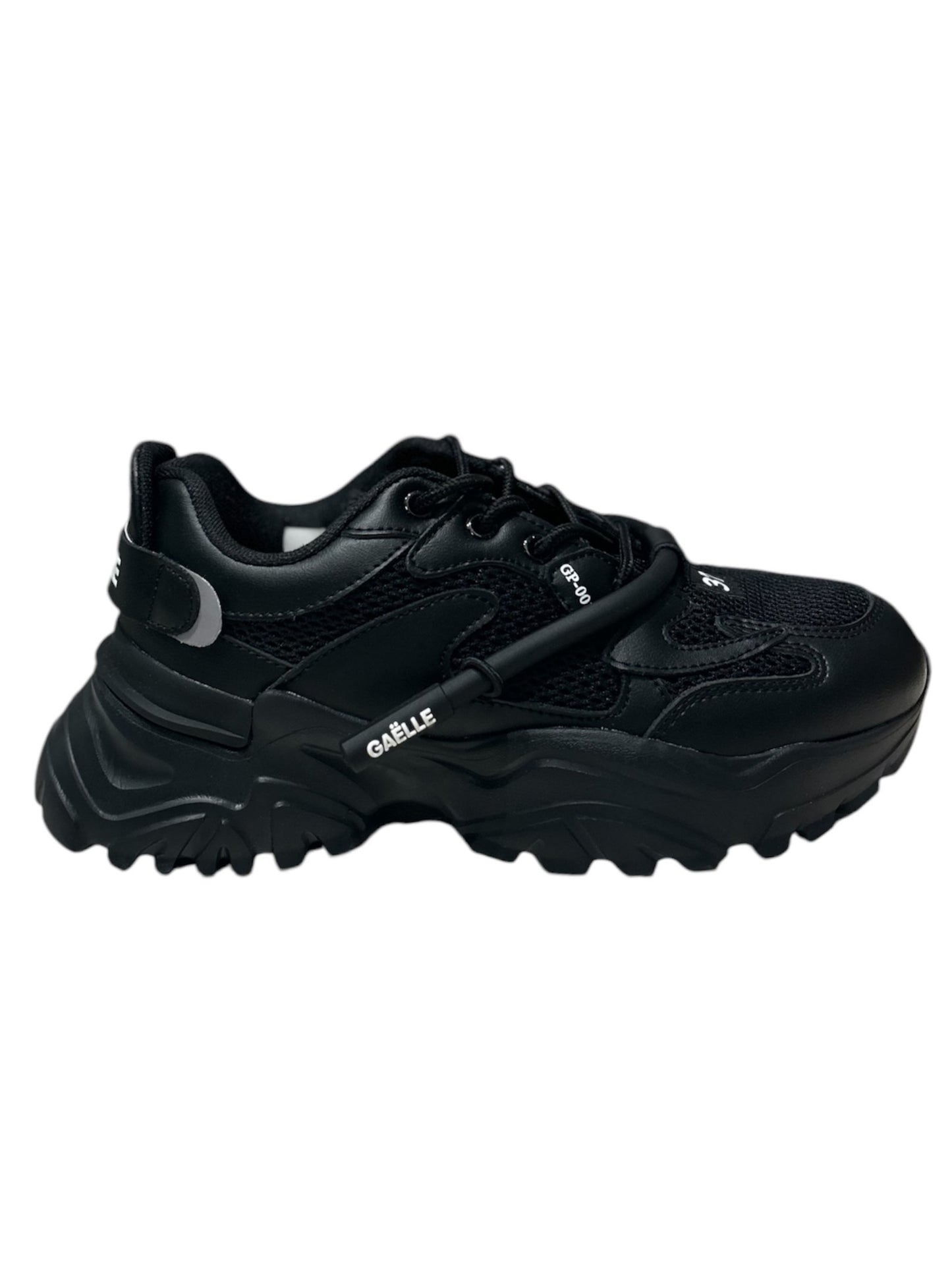 Sneakers Gaelle in tessuto mesh nero -CAW011