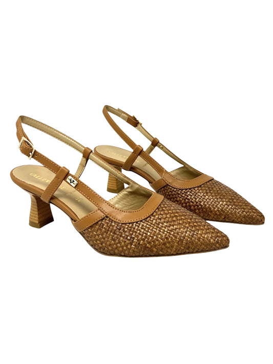 Decollete' slingback in raffia corda - 28230