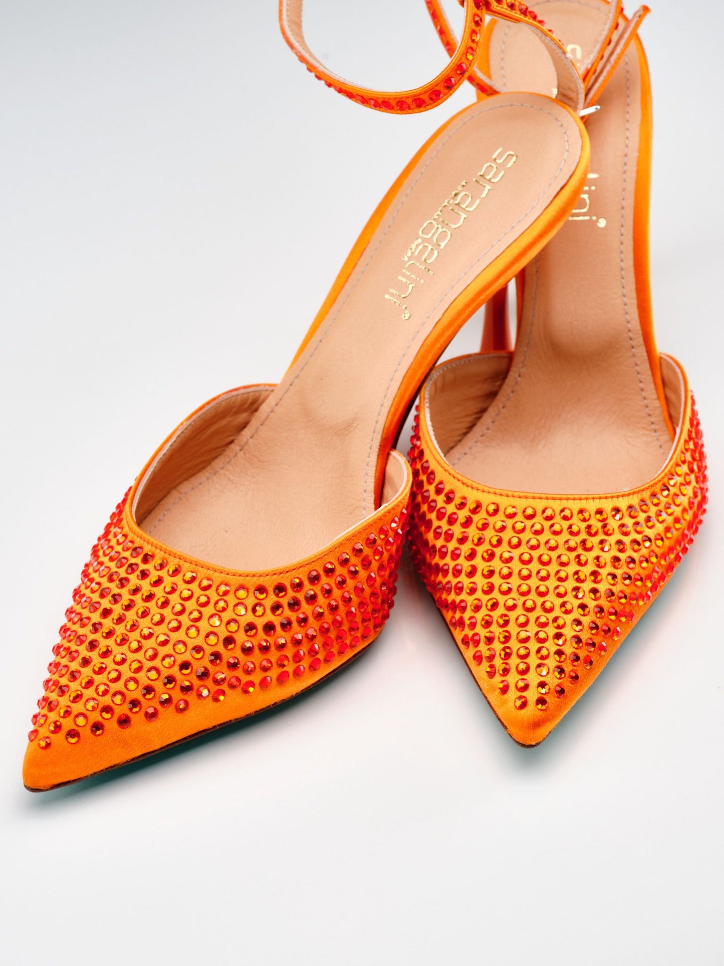 Slingback arancio strass Sara -ALENA14