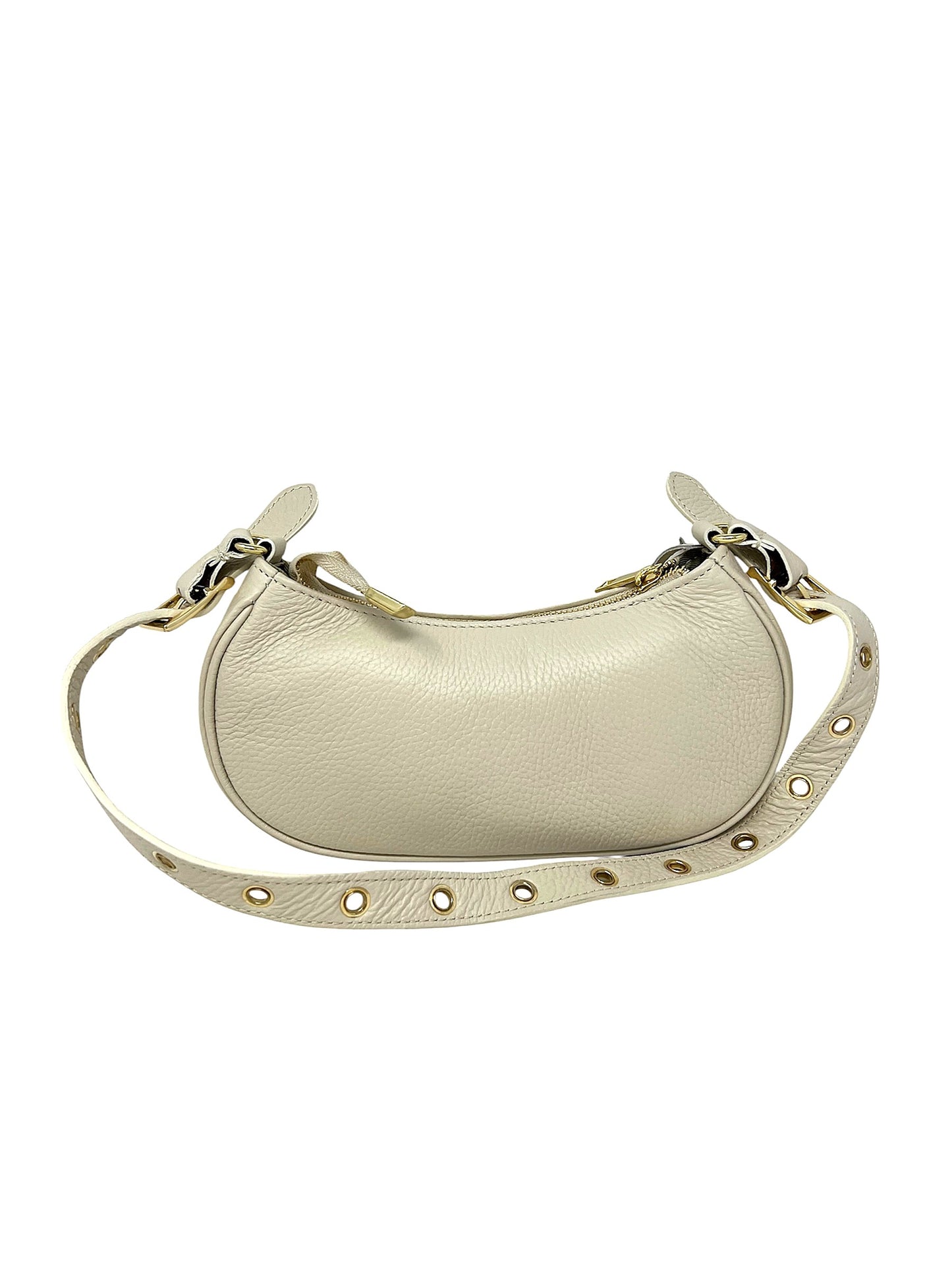 Borsa a tracolla mezzaluna beige - 112518B