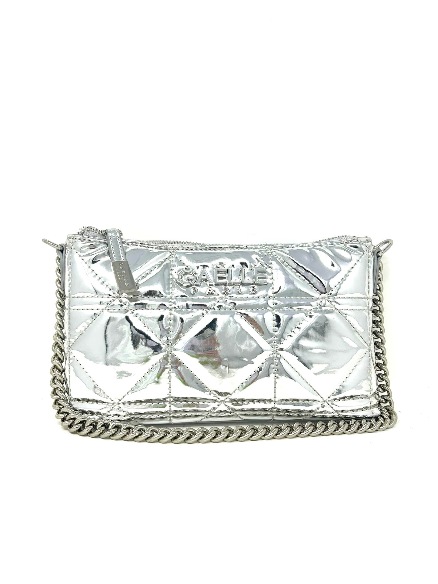 Mini pochette con matelassè e logo in metallo- GAACW02158