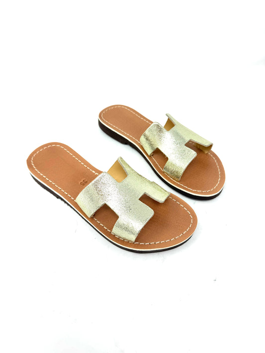 Ciabattina ad h laminato oro -3181PL