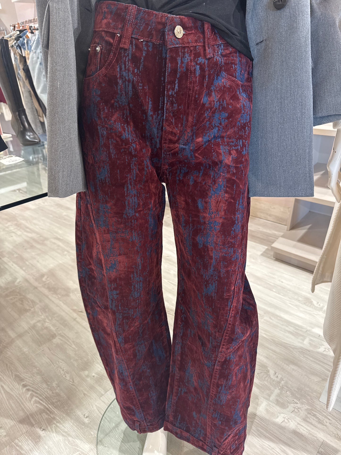 Pantalone balloon velluto