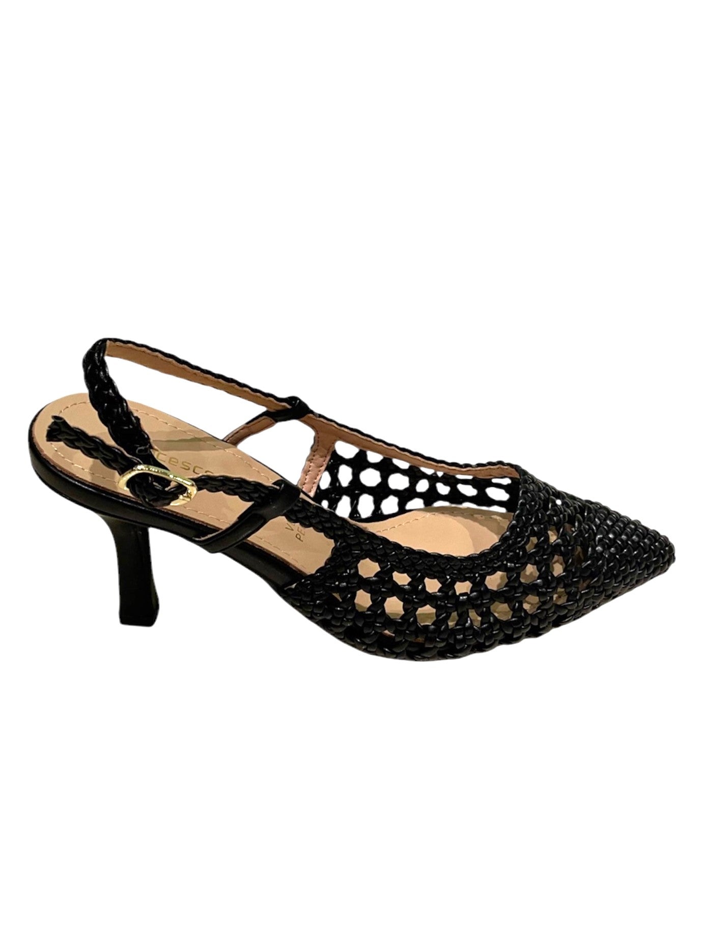 Slingback intreccio nero -A0820P
