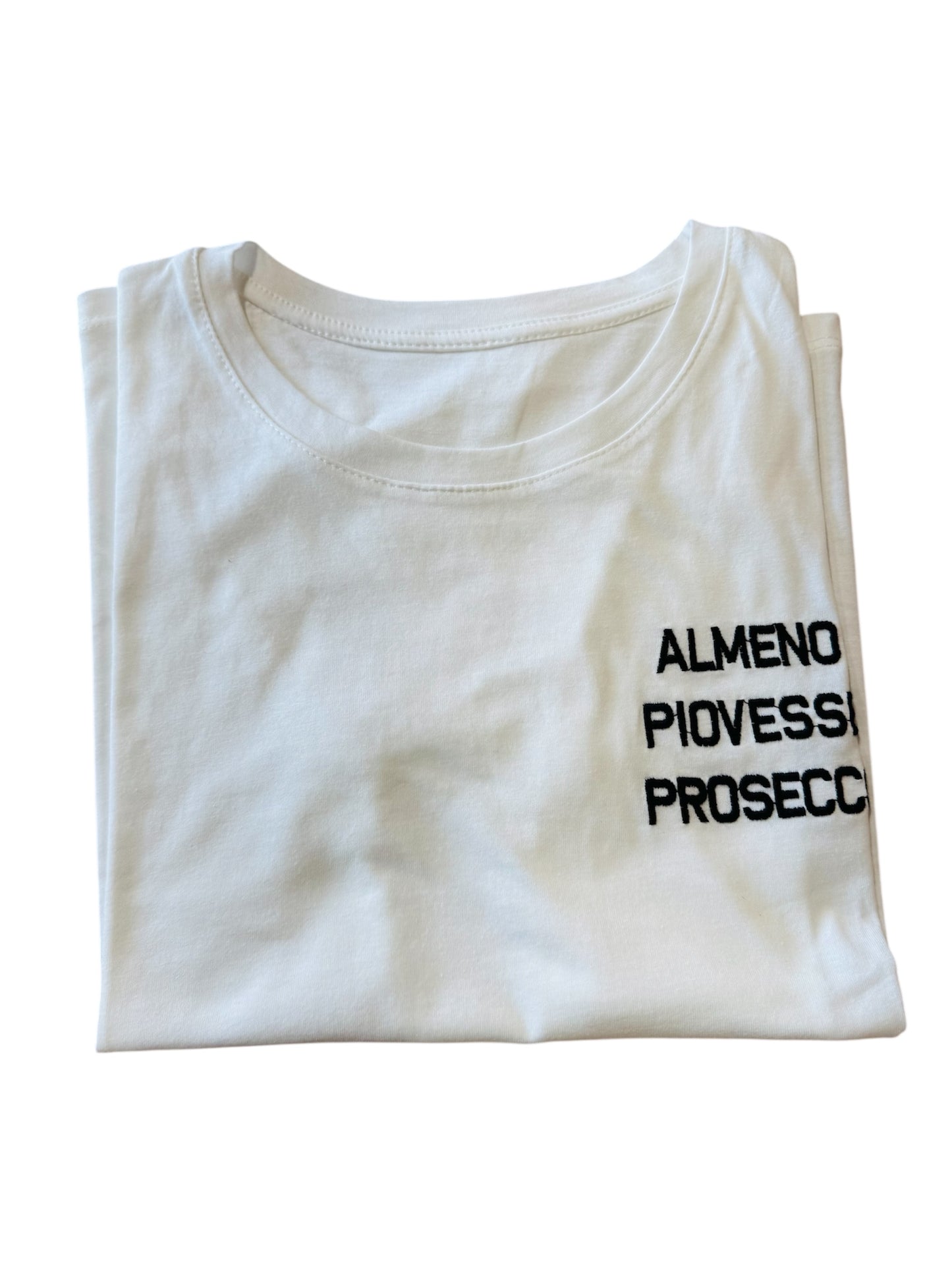 T-shirt bianca con frase -133100