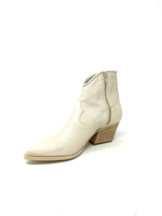 Texano basso vitello vintage beige -LOC110B