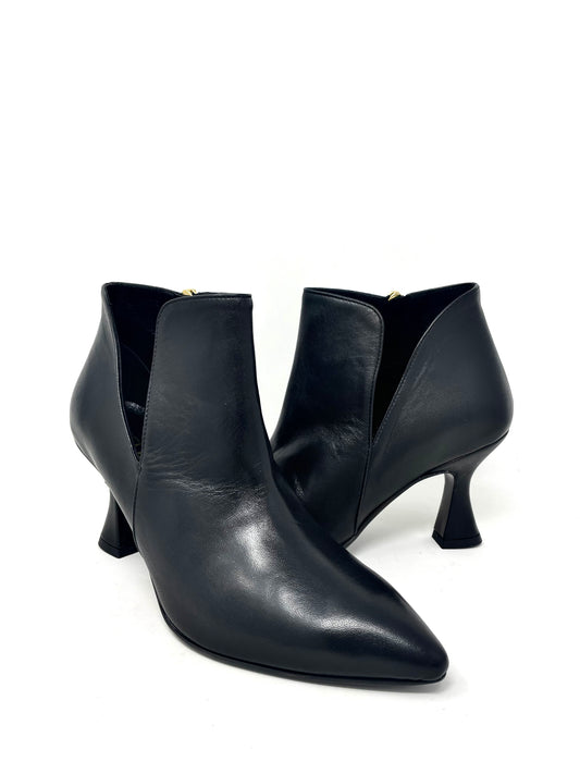 Tronchetto asimmetrico scollo laterale nero -Z968D