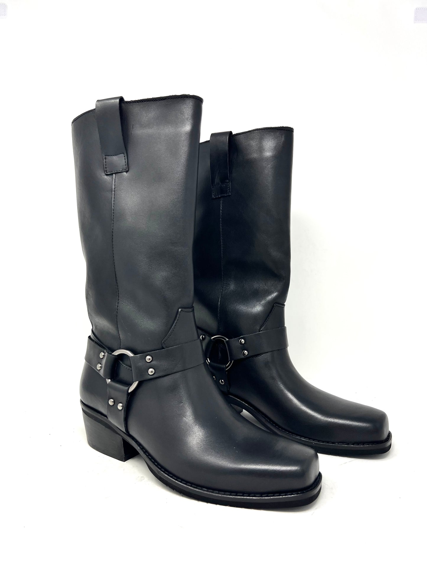 Biker boots pelle nero -800NE