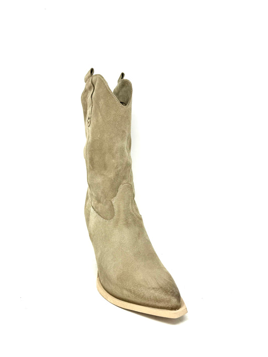 Texano 3/4 camoscio beige -KIRA18B