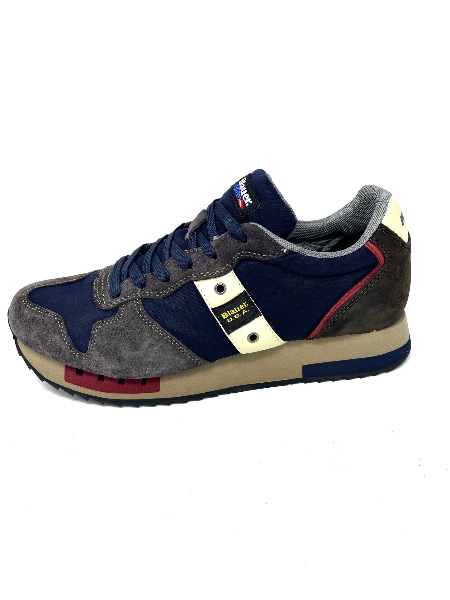 Sneakers wax queen blu navy brown - QUEENWAN