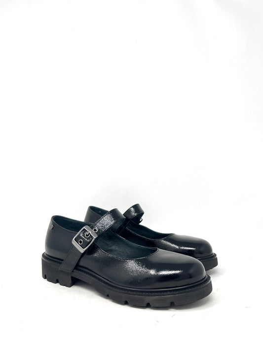 Bebè nero vernice con cinturino -I41745N