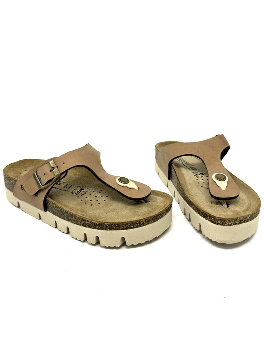 Infradito platform sughero cognac -S6830