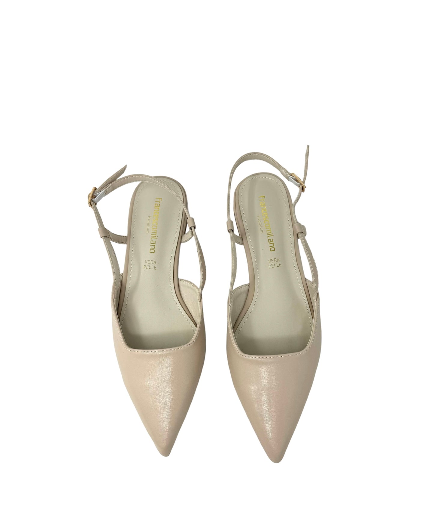Slingback in pelle Beige -C0410AB